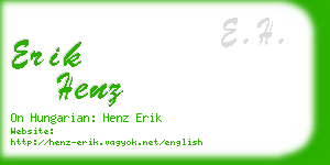 erik henz business card